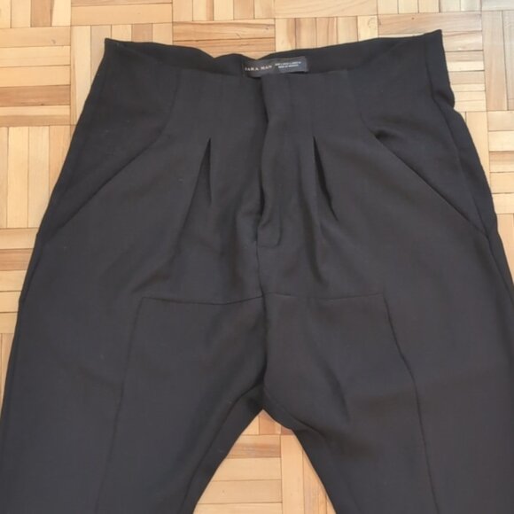 Zara men pleated high waist pants size L - Picture 3 of 10